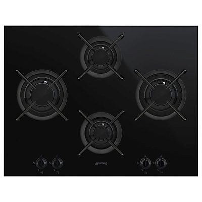 Smeg PV664LCNX Dolce Stil Novo Gas Hob, Black/Stainless Steel Smeg PV664LCNX Dolce Stil Novo Gas Hob, Black/Stainless Steel